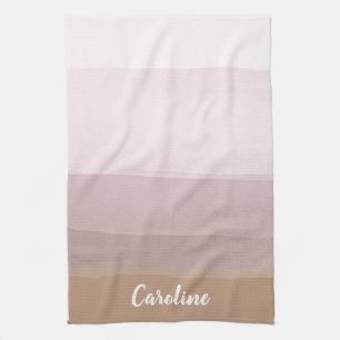 Linge De Cuisine Grilles d'aquarelle Abstraite Ombre dans Dusty Lil
