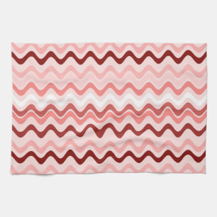Linge De Cuisine Grilles Super ondulées rouge et rose