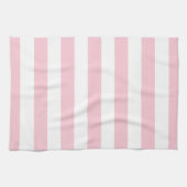 Linge De Cuisine Grilles Verticales Bébé Rose Et Blanc Gratté (Horizontal)