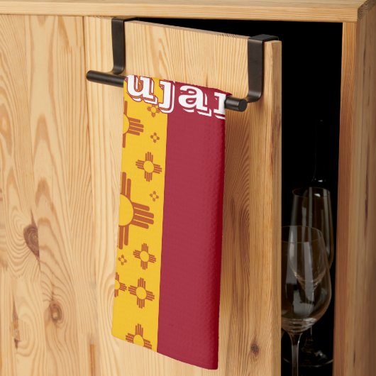 Linge De Cuisine Grilles verticales Zia Soleil Rouge Jaune Nouveau- (Pliage en tiers)