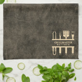 Linge De Cuisine Grillmaster nom personnalisé outils barbecue class (Plié)