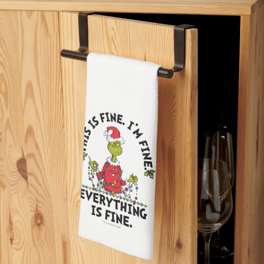 Linge De Cuisine Grinch | Everything is Fine (Pliage en tiers)