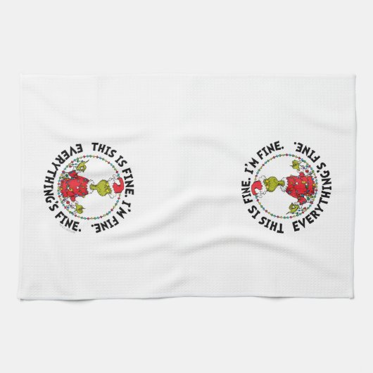Linge De Cuisine Grinch | Everything's Fine (Horizontal)
