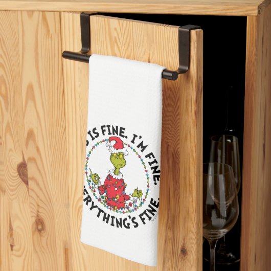 Linge De Cuisine Grinch | Tout va bien (Pliage en tiers)