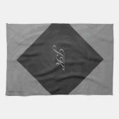 Linge De Cuisine Gris Ardoise Monogram (Horizontal)