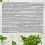 Linge De Cuisine Gris avec rayures pâles (Plié)