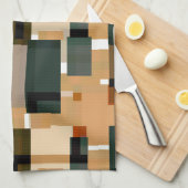 Linge De Cuisine Gris Bleu Brown (Quart Plié)