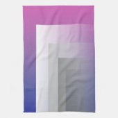 Linge De Cuisine gris bleu Fuchsia (Vertical)