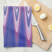 Linge De Cuisine gris bleu Fuchsia (Quart Plié)