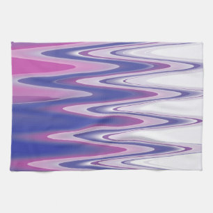 Linge De Cuisine gris bleu Fuchsia