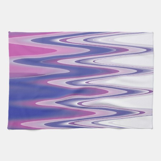 Linge De Cuisine gris bleu Fuchsia (Horizontal)
