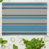 Linge De Cuisine Gris et bleu (Plié)