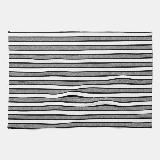 Linge De Cuisine Gris et noir (Horizontal)