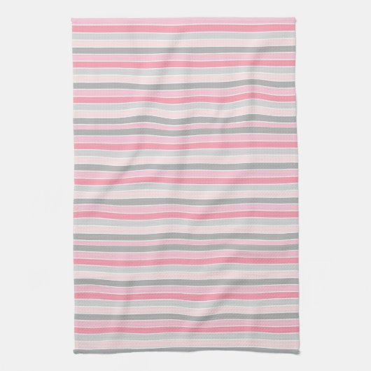 Linge De Cuisine Gris et rose (Vertical)