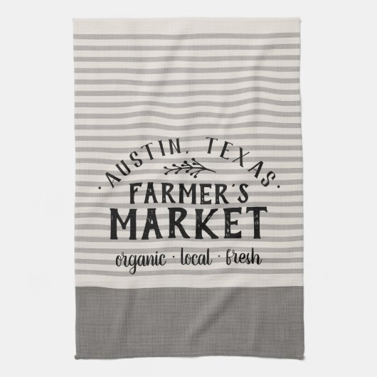 Linge De Cuisine Gris Gris Gris Custom Farmer's Market | Agritouris (Vertical)