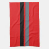 Linge De Cuisine Gris gris-rouge noir (Vertical)
