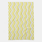 Linge De Cuisine Gris, Jaune et Blancs Chevron (Vertical)