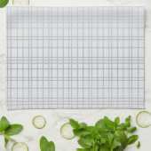 Linge De Cuisine Gris, moderne, simple, cool, lignes de grille tend (Plié)
