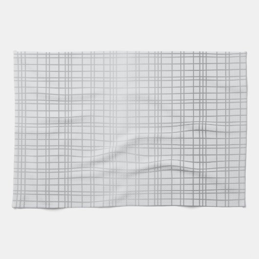 Linge De Cuisine Gris, moderne, simple, cool, lignes de grille tend (Horizontal)