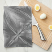 Linge De Cuisine Gris Monochrome gris nuageux Motif Abstrait (Quart Plié)