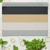 Linge De Cuisine Gris, noir et tan (Plié)