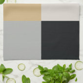 Linge De Cuisine Gris, noir et tan (Plié)