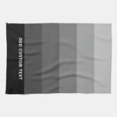 Linge De Cuisine Gris rétro avec nom Simple Sans Serif (Horizontal)
