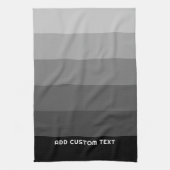 Linge De Cuisine Gris rétro avec nom Simple Sans Serif (Vertical)