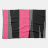 Linge De Cuisine gris rose et noir abstrait (Horizontal)