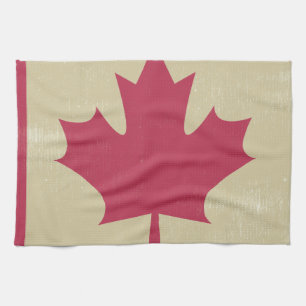 Linge De Cuisine gronder le drapeau canadien