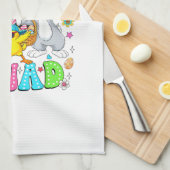 Linge De Cuisine Groovy Funny Rabbit Egg Chick Easter Squad Day Men (Quart Plié)