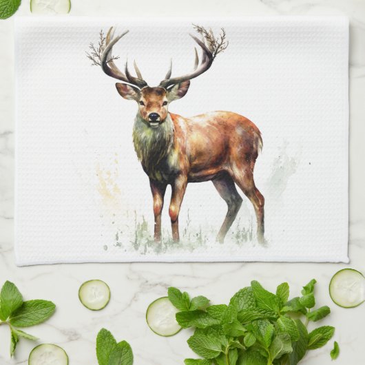 Linge De Cuisine Gros Cerf Raté (Plié)