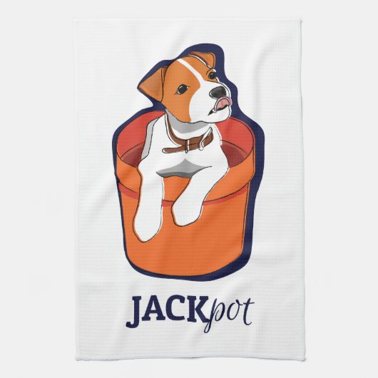 Linge De Cuisine "Gros lot" Jack Russell Terrier (Vertical)