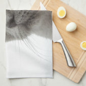 Linge De Cuisine Gros plan des yeux dorés de chats gris (Quart Plié)