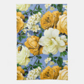 Linge De Cuisine Grosse Fleur de rose jaune rétro (Vertical)
