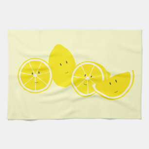 Linge De Cuisine Groupe de caractères de sourire de citron