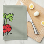 Linge De Cuisine Groupe heureux de radis - radis étant heureux ! (Quart Plié)