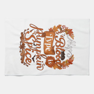 Linge De Cuisine Groupe Sanguin Est Citrouille Épice Halloween Chat