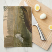 Linge De Cuisine Grue Bleue Heron Audubon Peinture (Quart Plié)