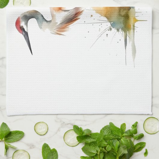 Linge De Cuisine Grue errante (Plié)