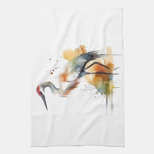 Linge De Cuisine Grue errante (Vertical)