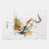 Linge De Cuisine Grue errante, couture (Horizontal)