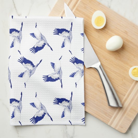 Linge De Cuisine Grues (Quart Plié)