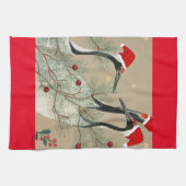 Linge De Cuisine Grues de Noël (Horizontal)