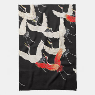 Linge De Cuisine Grues volantes : Japonais Bird Kimono Art