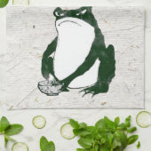 Linge De Cuisine Grumpy Grenouille japonaise crapaud 19ème siècle (Plié)