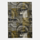 Linge De Cuisine Grunge Abstrait, brun monochrome (Vertical)