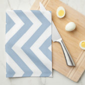 Linge De Cuisine Grunge bleu-clair Chevron texturisé (Quart Plié)