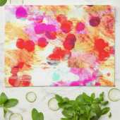 Linge De Cuisine Grunge couleur point texture arrière - plan (Plié)