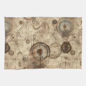 Linge De Cuisine Grunge Rustic Steampunk Horloge (11) (Horizontal)